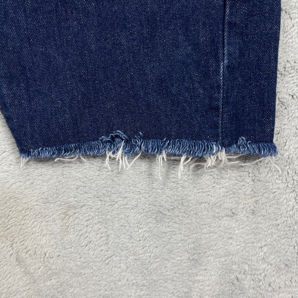 Levi's Premium Engineered Jean Shorts Women 34 Blue LEJ Cutoff Raw Hem Denim - Picture 3 of 16